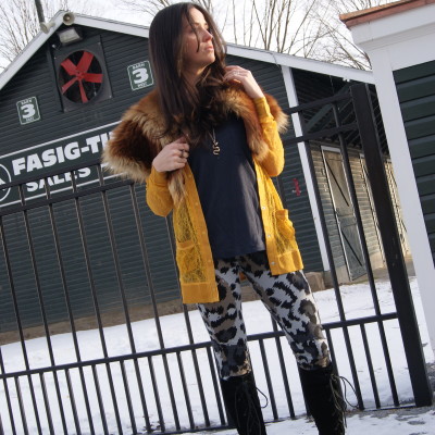 Rodarte mustard lace cardigan from Tavi!