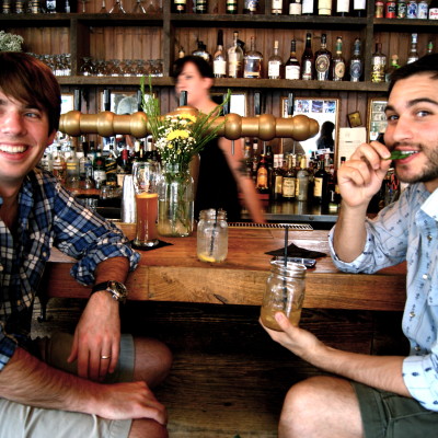 Brooklyn bar hopping.