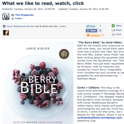 The Oregonian: FOODday’s ‘What we like to read, watch, click’ includes C+C