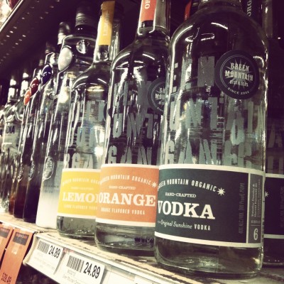 Green Mountain Organic vodka.