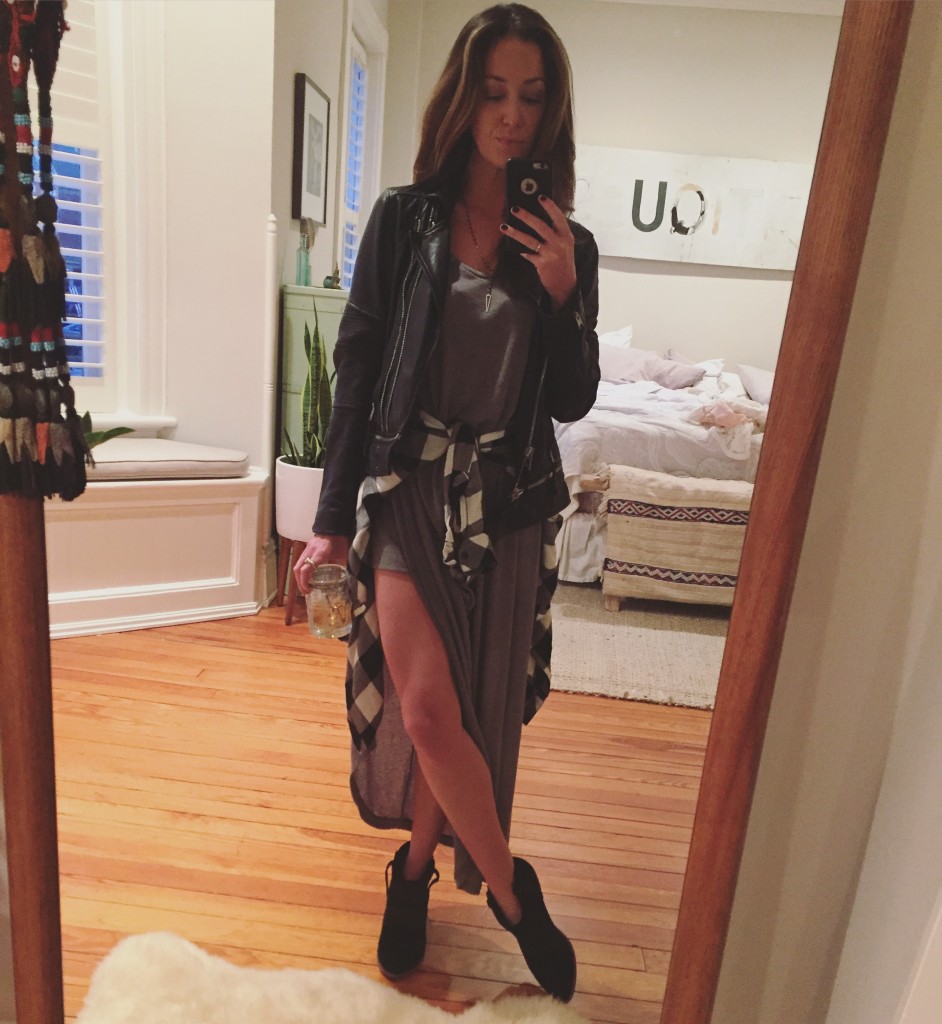 Rails shirt and Free People dress