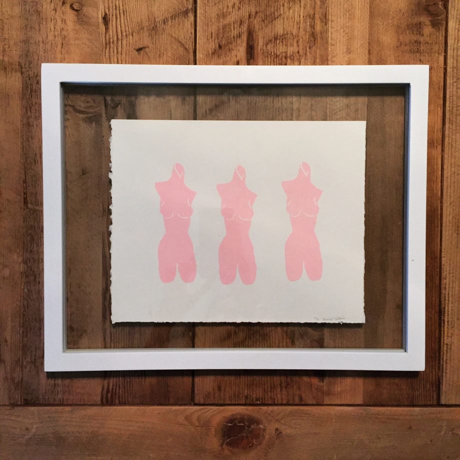 pink mannequins framed art