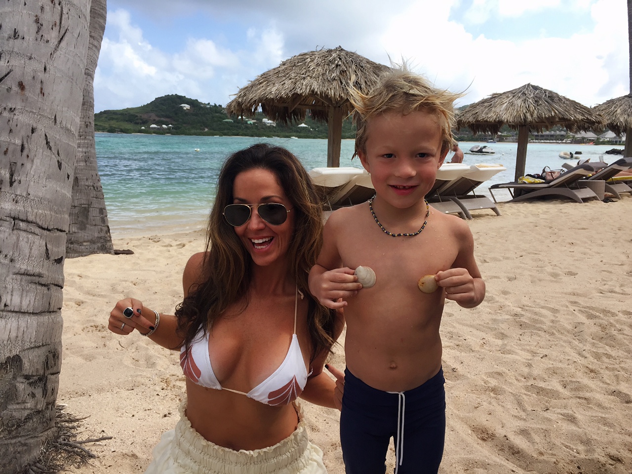 Cali Dreaming shell bikini top