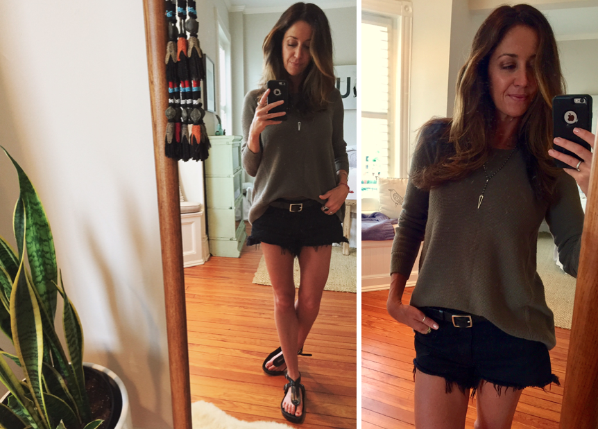 Madewell green sweater