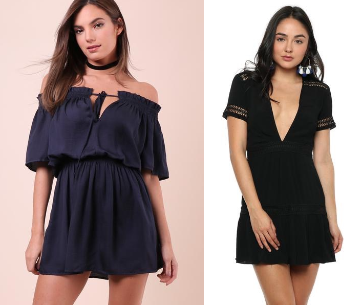 plunge neck summer dress